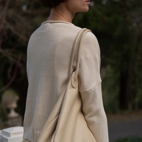 ERICA TANOV The Gabrielle Rollneck Sweater Natural Organic Cotton Handmade 1 S - Picture 3 of 16
